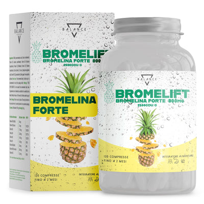 BROMELIFT® Bromélaïne 2500 GDU/g - 120 COMPRIMES | Bromélaïne fortement drainante | Drainant Fort Amincissant | Complexe Détox contre les Gonflements Abdominaux, à base de Bromélaïne, Fenouil, Thé Vert, Vegan