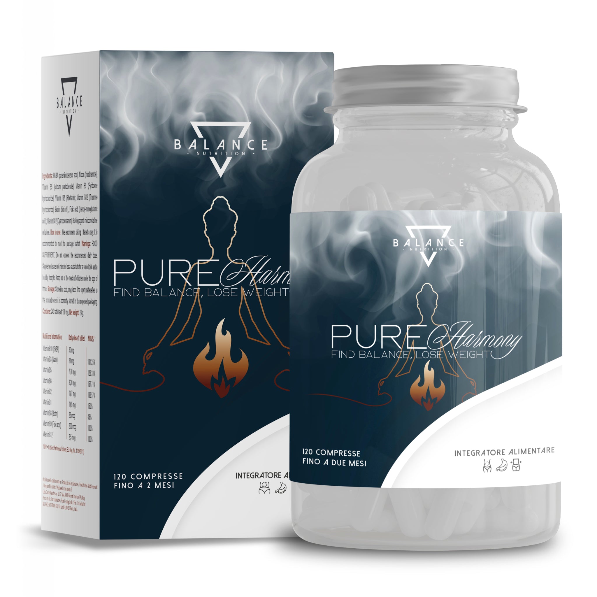 PUREHARMONY® - 120 comprimés | Puissant brûleur de graisse rapide | Pilules minceur rapides et efficaces | Minceur Forte, avec SelectSIEVE Libra®, Complexe aux Etudes Cliniques pour Favoriser la Satiété