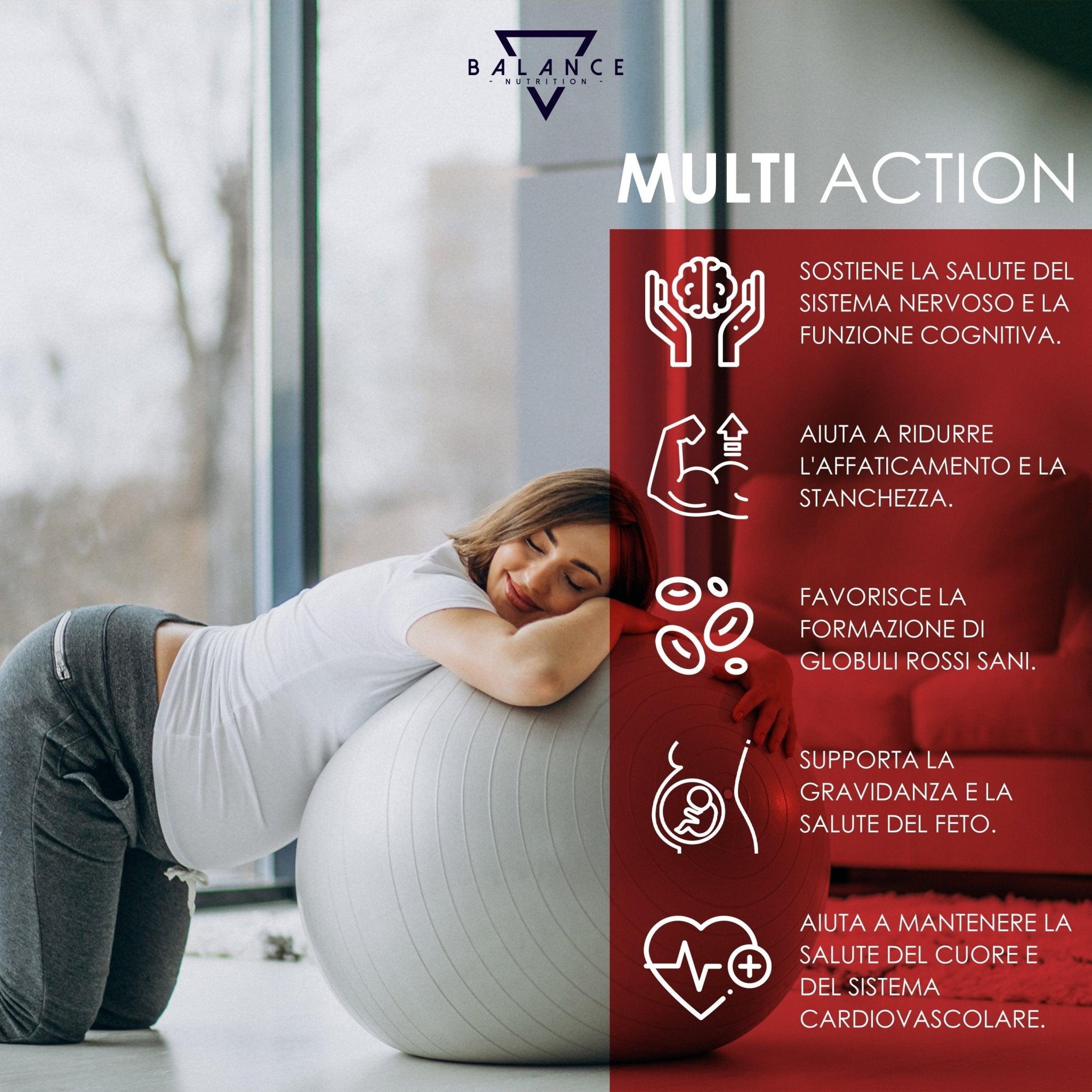 VITAMINA B12 E ACIDO FOLICO Supporto per stanchezza e gravidanza - Balance Nutrition