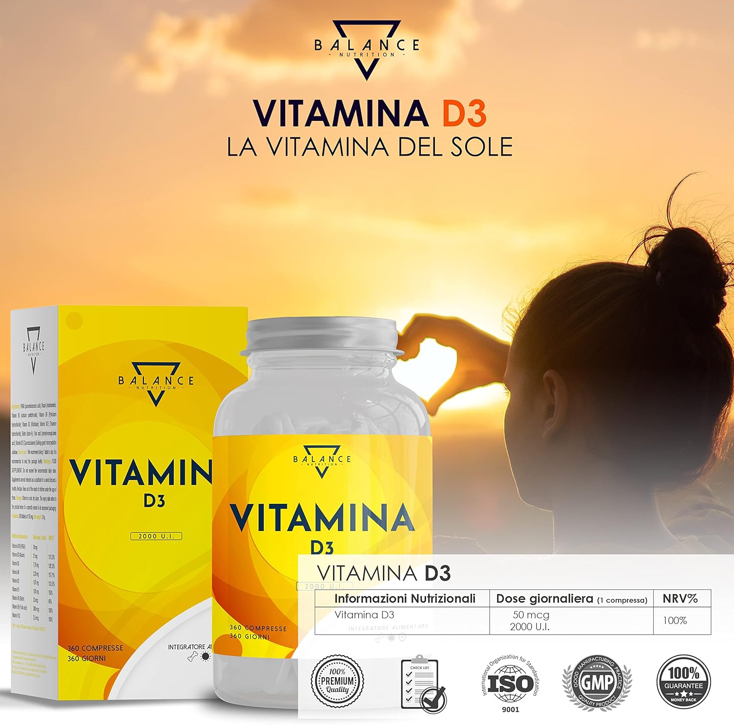 VITAMINA D3 Ossa, Cartilagini, Denti e Intestino - Balance Nutrition