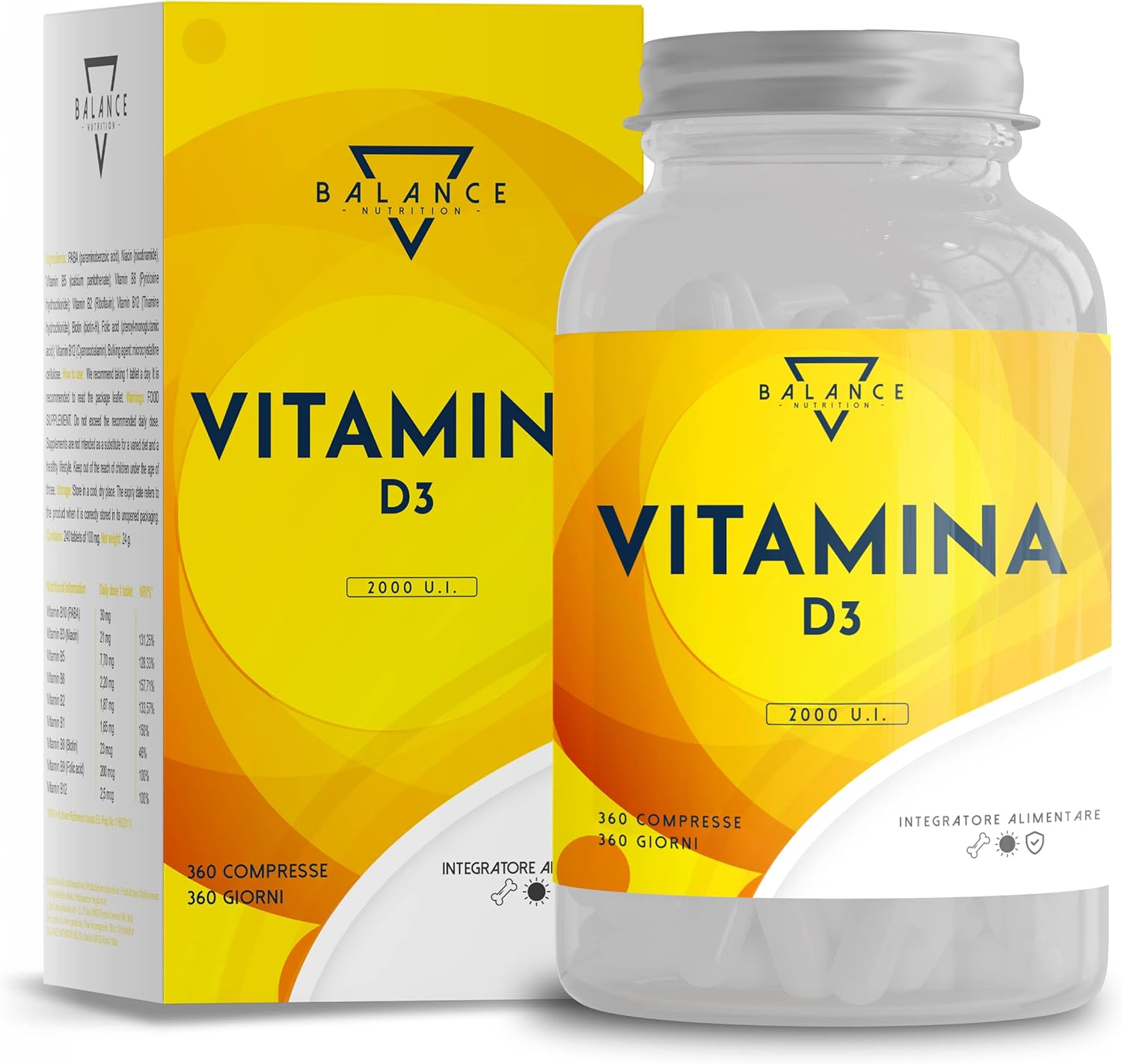VITAMINA D3 Ossa, Cartilagini, Denti e Intestino - Balance Nutrition