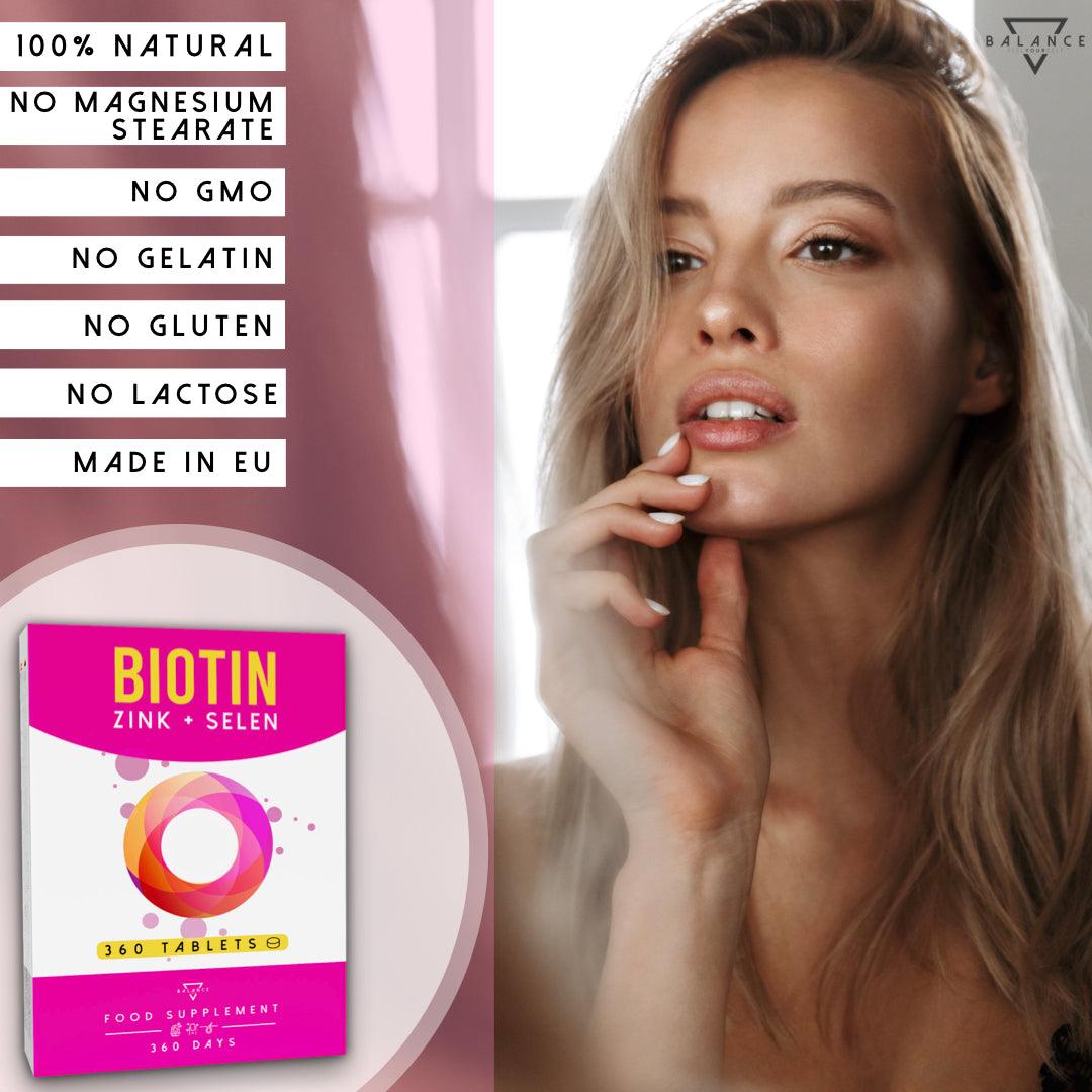 BIOTINA™ Integratore alimentare per il benessere di Capelli, Pelle e Unghie - Balance Nutrition