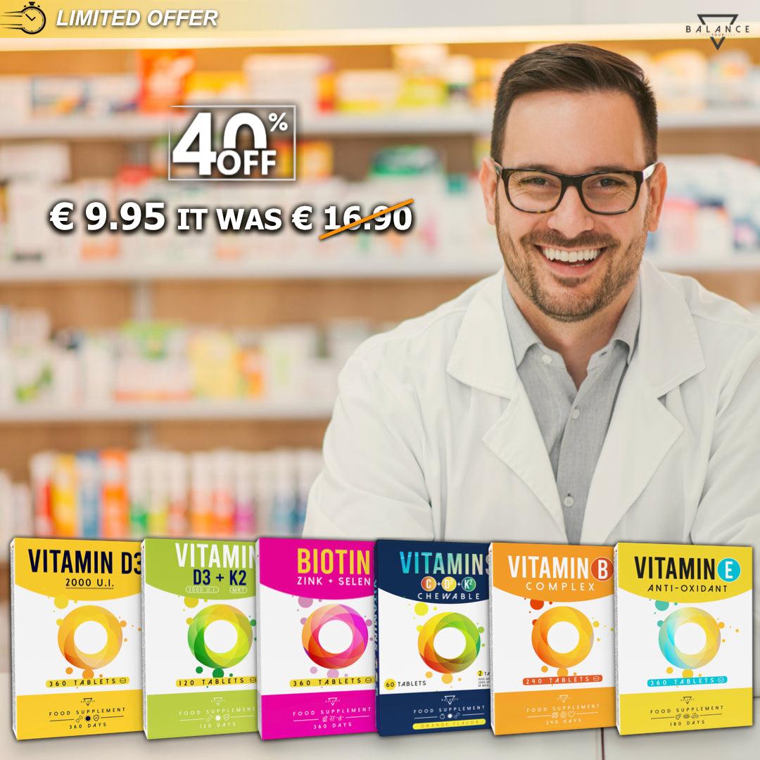 
                  
                    VITAMINA D3™ Integratore Alimentare per il benessere di Ossa, Cartilagini, Denti e Sistema Immunitario - Balance Nutrition
                  
                