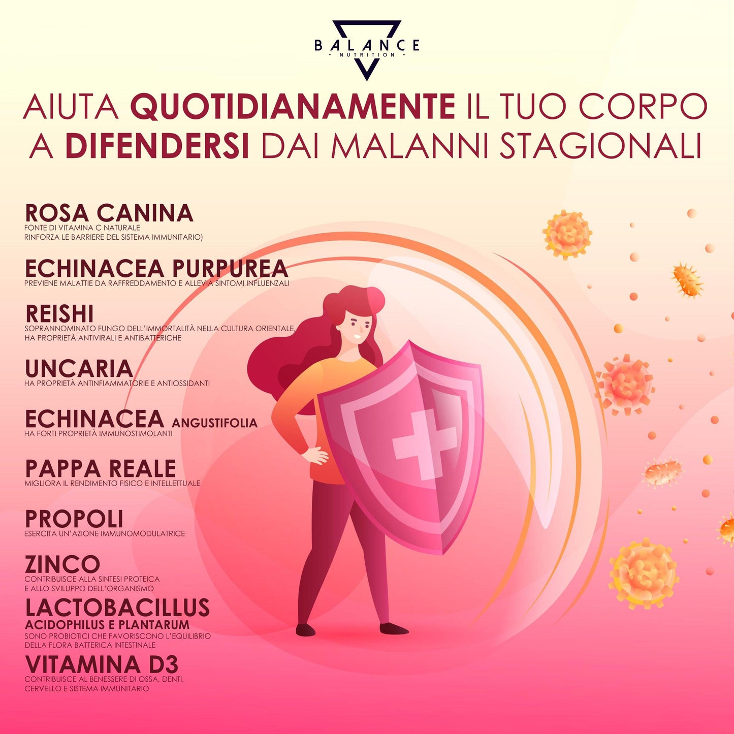 
                  
                    IMMUNAID™ 60 compresse - Integratore per le difese immunitarie - Balance Nutrition
                  
                